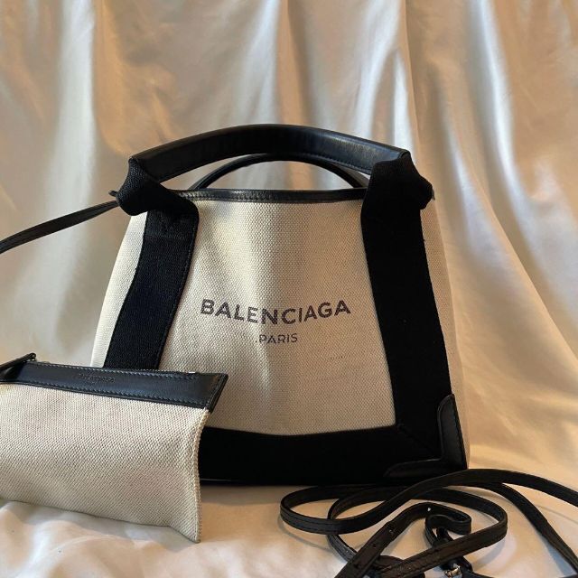 低価送料無料 Balenciaga - バレンシアガ BALENCIAGA ネイビーカバス