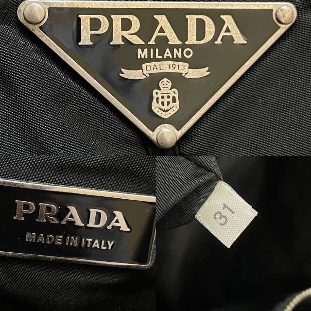 格安 大容量✨PRADA トートバッグ　肩掛け　三角ロゴ　白タグ　A4 ブラック