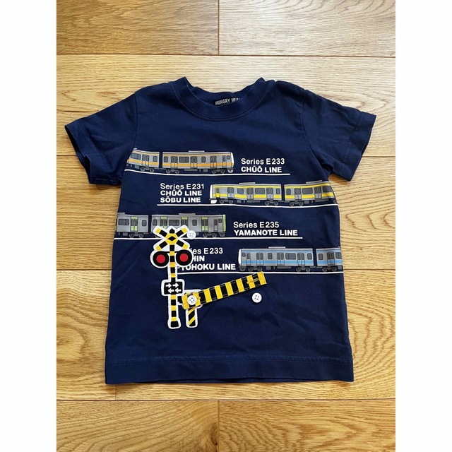 踏切Tシャツ　100 キッズ/ベビー/マタニティのキッズ服男の子用(90cm~)(Tシャツ/カットソー)の商品写真