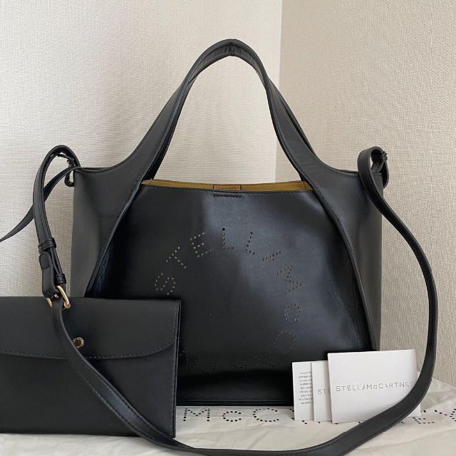 ✨美品✨ステラマッカートニー パンチング 2way ハンドバッグ 黒 付属
