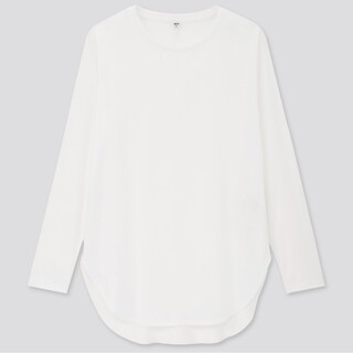 ユニクロ(UNIQLO)のコットンロングシャツテールT(Tシャツ(長袖/七分))