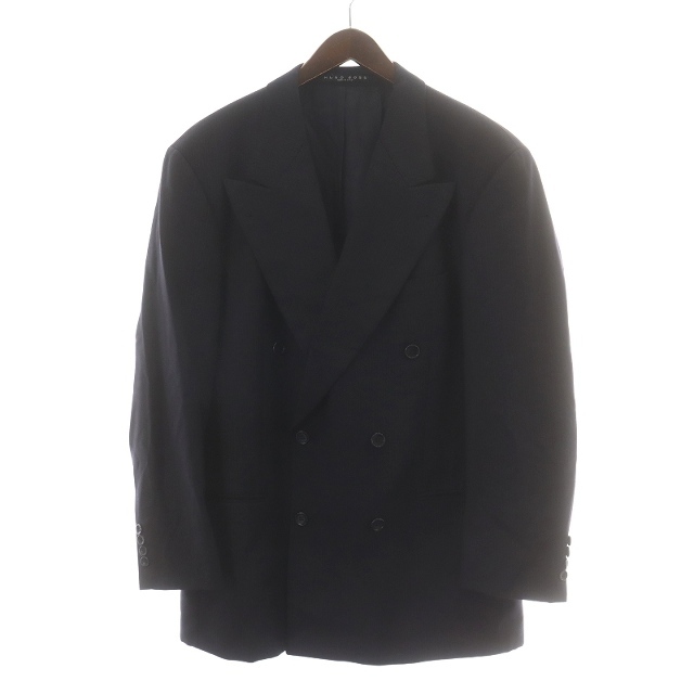 HUGO BOSS テーラードジャケット ストライプ ダブル 42 L 紺 | フリマアプリ ラクマ