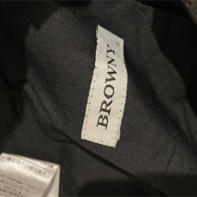 BROWNY(ブラウニー)の美品　メンズワイドパンツ　デニム風　ブラック メンズのパンツ(スラックス)の商品写真
