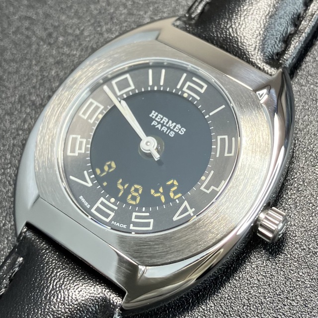 美品 正規品】エルメス メンズ 腕時計 エスパス デジアナ 希少モデル