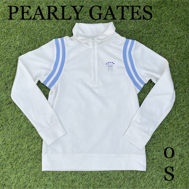 PEARLY GATES パーリーゲイツ S ハーフジップポロシャツ　ホワイト