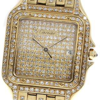 カルティエ(Cartier)のカルティエ CARTIER Ref.83782747 パンテールMM K18YG アフターダイヤ クォーツ ボーイズ _738314【ev10】(腕時計(アナログ))