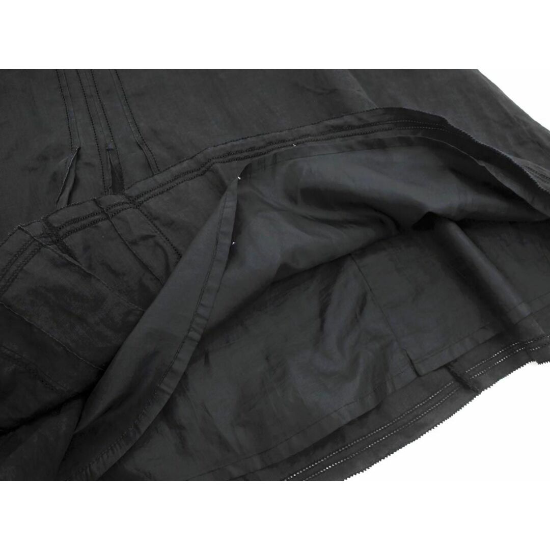 UNITED ARROWS(ユナイテッドアローズ)のユナイテッドアローズ リネン100% Aライン 台形 スカート size40/黒 ■◆ レディース レディースのスカート(ひざ丈スカート)の商品写真