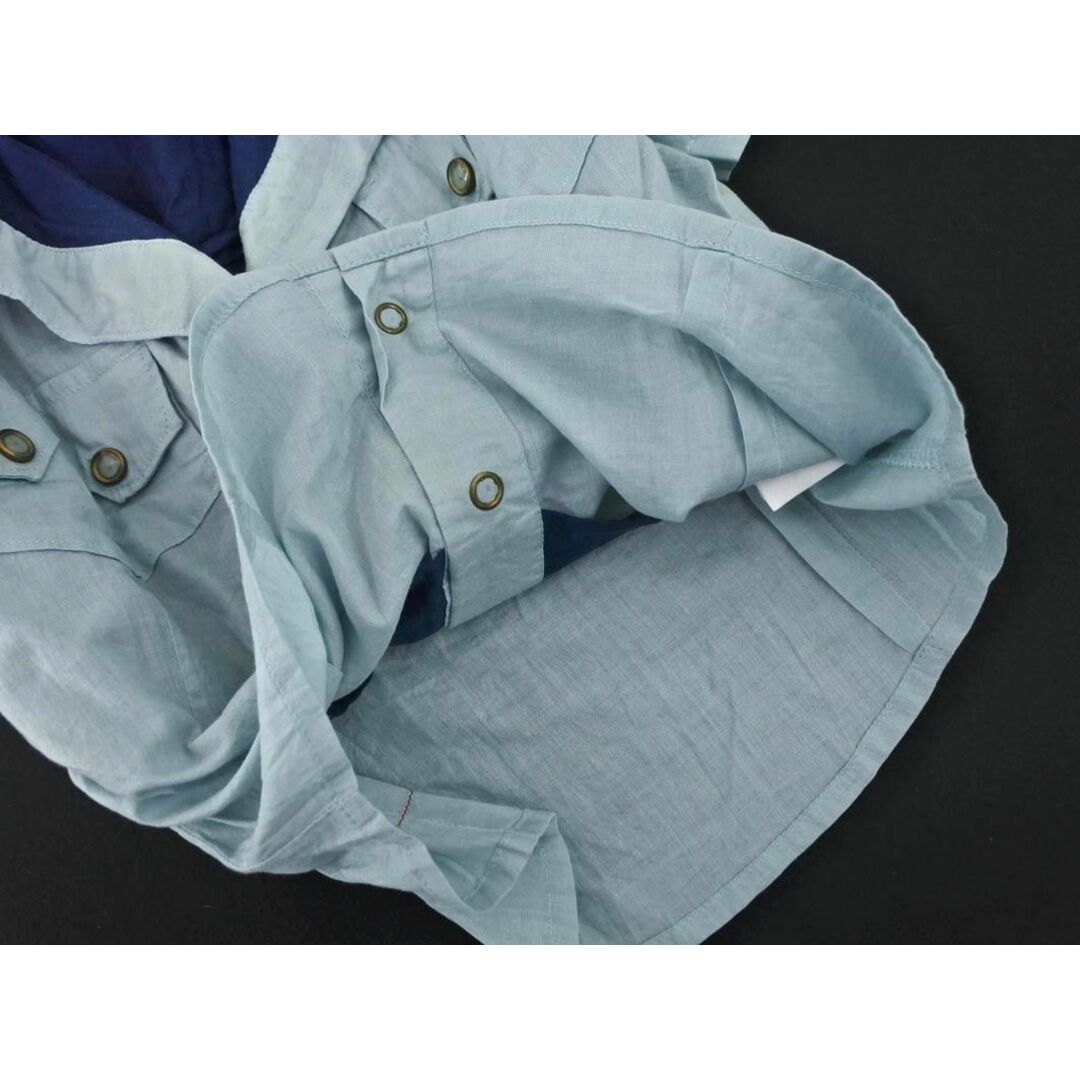 Levi's(リーバイス)のLEVI'S リーバイス RED クロップド 半袖 シャツ sizeS/ブルーグレー ■◆ レディース レディースのトップス(シャツ/ブラウス(半袖/袖なし))の商品写真