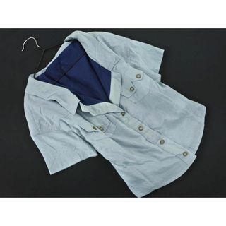 リーバイス(Levi's)のLEVI'S リーバイス RED クロップド 半袖 シャツ sizeS/ブルーグレー ■◆ レディース(シャツ/ブラウス(半袖/袖なし))