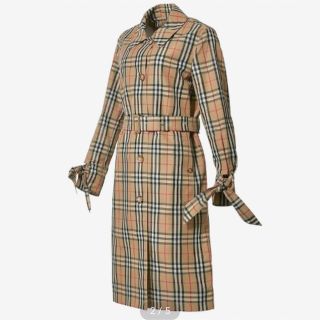 バーバリー(BURBERRY)のburberryクラシックチェックトレンチコートステンカラーリボンバーバリー(トレンチコート)