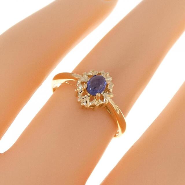 K18YG サファイヤ リング 0.3CT レディースのアクセサリー(リング(指輪))の商品写真