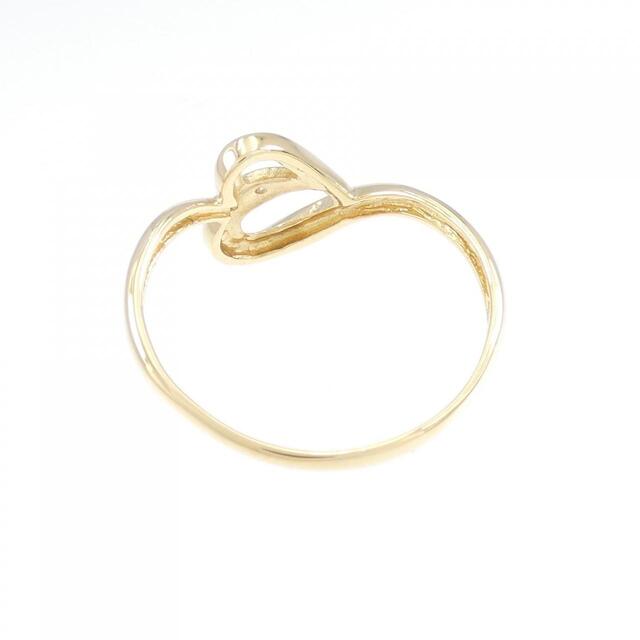 K18YG ハート ダイヤモンド リング レディースのアクセサリー(リング(指輪))の商品写真