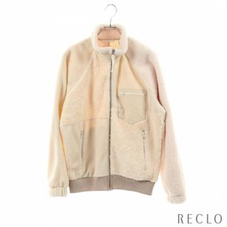 ヘルムートラング(HELMUT LANG)のパッチワーク ジップ フリース ジャケット アイボリー(その他)