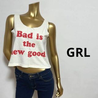 グレイル(GRL)の【2579】GRL ショート丈 ノースリーブシャツ M(シャツ/ブラウス(半袖/袖なし))