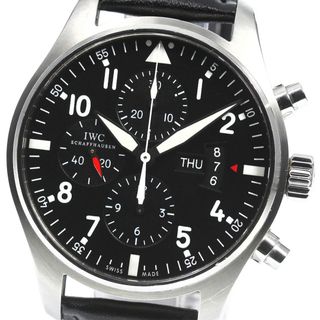 インターナショナルウォッチカンパニー(IWC)のIWC IWC SCHAFFHAUSEN IW377701 パイロットウォッチ クロノグラフ デイデイト 自動巻き メンズ 保証書付き_753004(腕時計(アナログ))