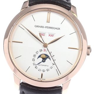 ジラールペルゴ(GIRARD-PERREGAUX)のジラール・ペルゴ GIRARD-PERREGAUX 49535-52-151-BK6A 1966 K18PG フルカレンダー ムーンフェイズ 自動巻き メンズ 美品 _746536(腕時計(アナログ))