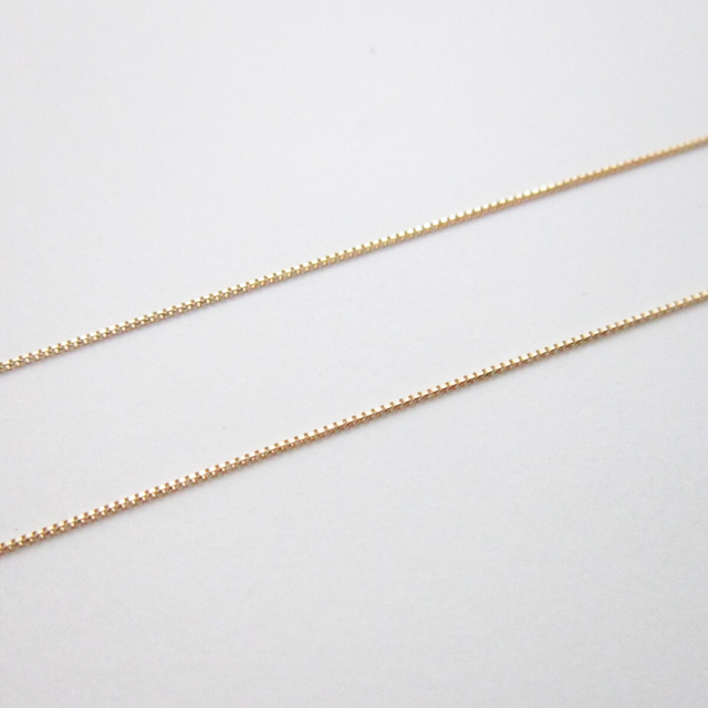 18金【造幣局検定刻印入】K18ベネチアンチェーンネックレス40cm幅0.8mm