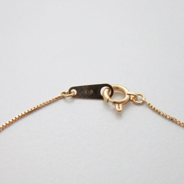 18金【造幣局検定刻印入】K18ベネチアンチェーンネックレス40cm幅0.8mm