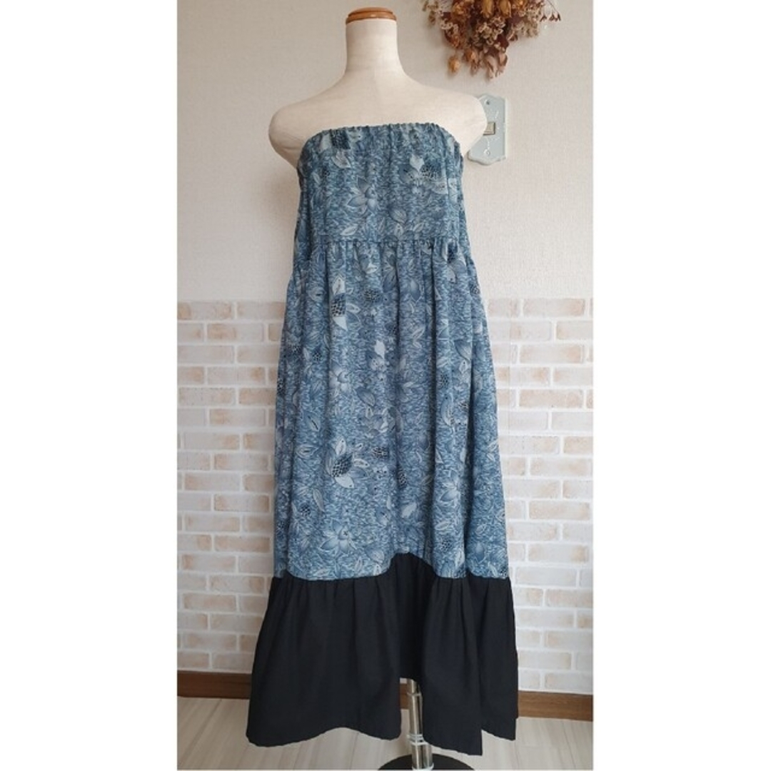 2WAYー綺麗な柄の着物リメイク ハンドメイド スカート/ワンピース