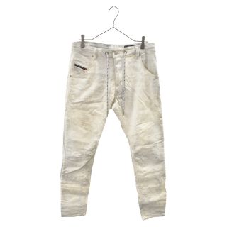 ディーゼル(DIESEL)のDIESEL ディーゼル D-LUHIC JOGG JEANS ジョグジーンズ ペンキ デザイン デニム パンツ ホワイト(デニム/ジーンズ)