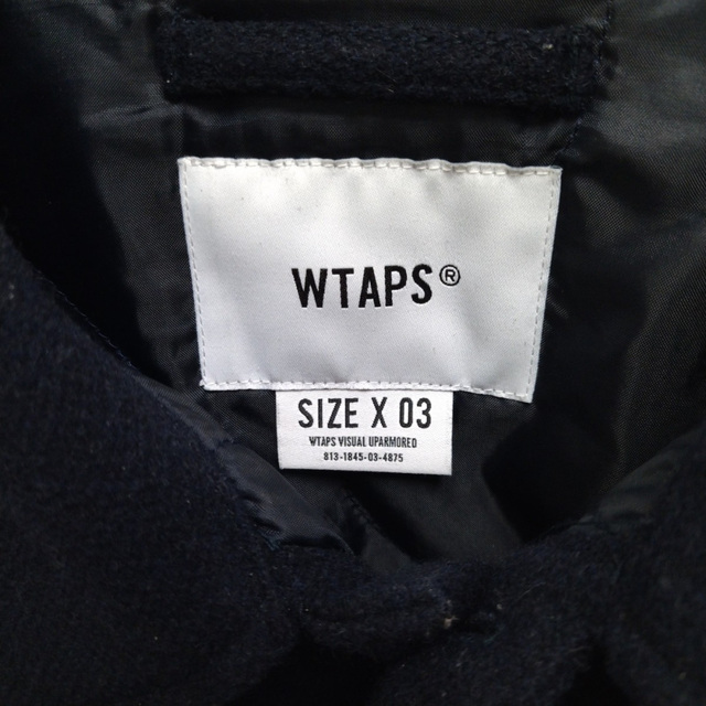 W)taps(ダブルタップス)のWTAPS ダブルタップス 21AW WCPO 01 JACKET ウール メルトン 長袖シャツ ジャケット ネイビー212WVDT‐JKM01 メンズのジャケット/アウター(フライトジャケット)の商品写真