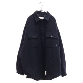 ダブルタップス(W)taps)のWTAPS ダブルタップス 21AW WCPO 01 JACKET ウール メルトン 長袖シャツ ジャケット ネイビー212WVDT‐JKM01(フライトジャケット)