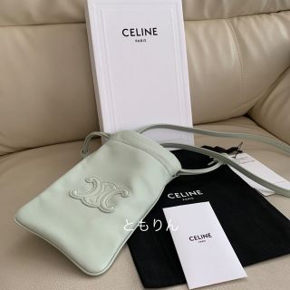 セリーヌ(celine)の新品未使用　CELINE セリーヌ　モバイル　ポーチ　キュイル　トリオンフ(ショルダーバッグ)