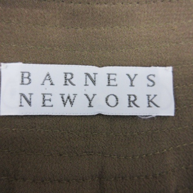 BARNEYS NEW YORK(バーニーズニューヨーク)のバーニーズニューヨーク プリーツスカート ひざ丈 シルク100％ 36 ブラウン レディースのスカート(ひざ丈スカート)の商品写真