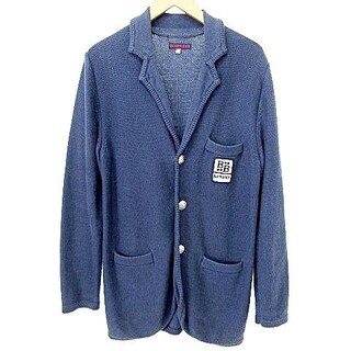 ブルーブルー BLUE BLUE ニットジャケット L 日本製 ウール100%-