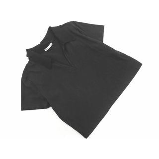 ザラ(ZARA)のZARA ザラ 襟切替 ポロシャツ sizeM/黒 ■◆ レディース(ポロシャツ)