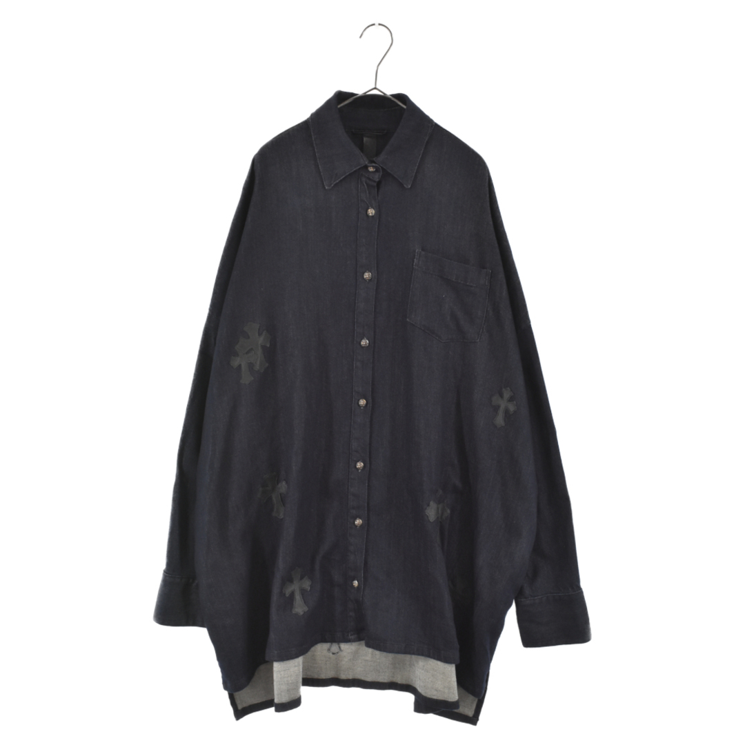 CHROME HEARTS クロムハーツ Mahal Kita Denim Shirt マハルキタ クロスパッチクロスボタンデニム長袖シャツ インディゴ