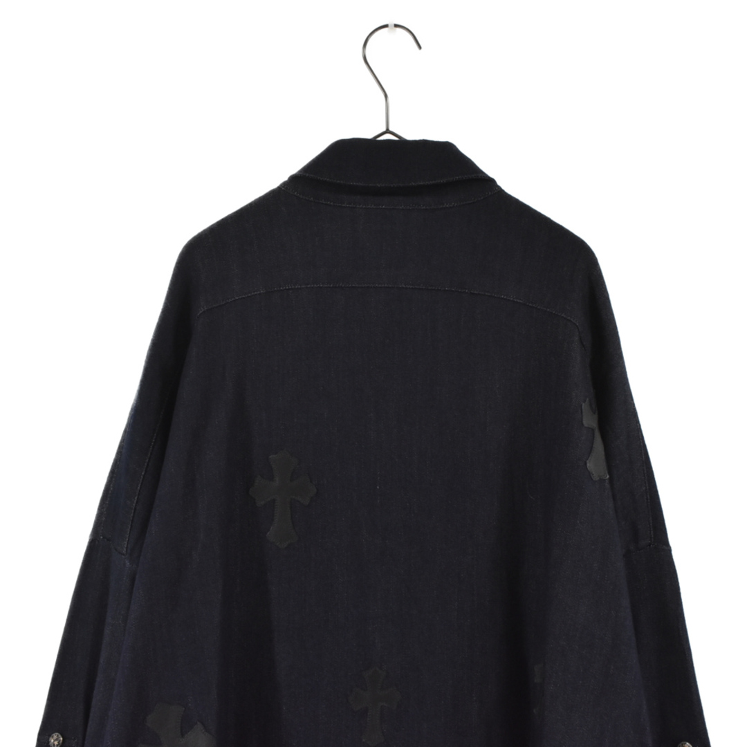 CHROME HEARTS クロムハーツ Mahal Kita Denim Shirt マハルキタ クロスパッチクロスボタンデニム長袖シャツ インディゴ