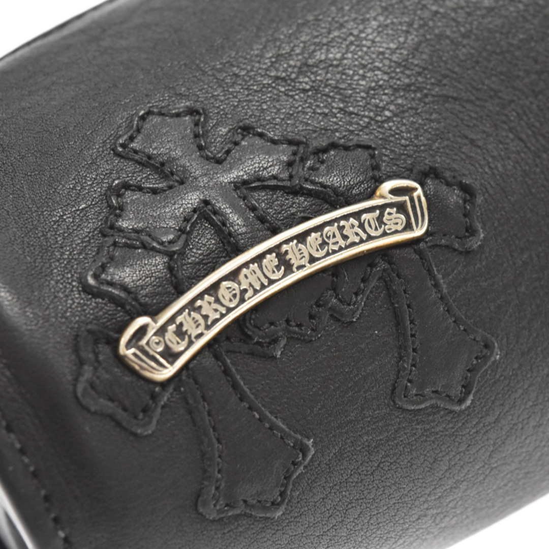 CHROME HEARTS クロムハーツ CEMETERY CROSS PATCH MINI BAG セメタリークロスパッチ レザーミニバッグブラック