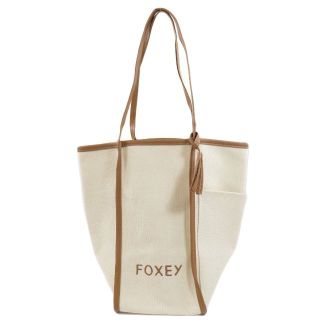 フォクシー(FOXEY)のFOXEY　フォクシー　バイカラーレザトリミングバッグ　非売品　人気ノベルティ(トートバッグ)