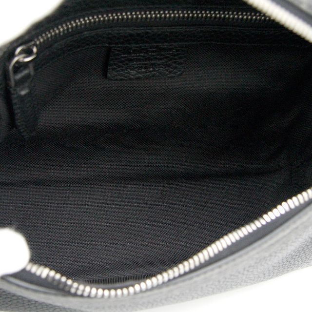 Salvatore Ferragamo(サルヴァトーレフェラガモ)の美品 サルヴァトーレ フェラガモ ショルダーバッグ ガンチーニ ブラック 黒革 メンズのバッグ(ショルダーバッグ)の商品写真