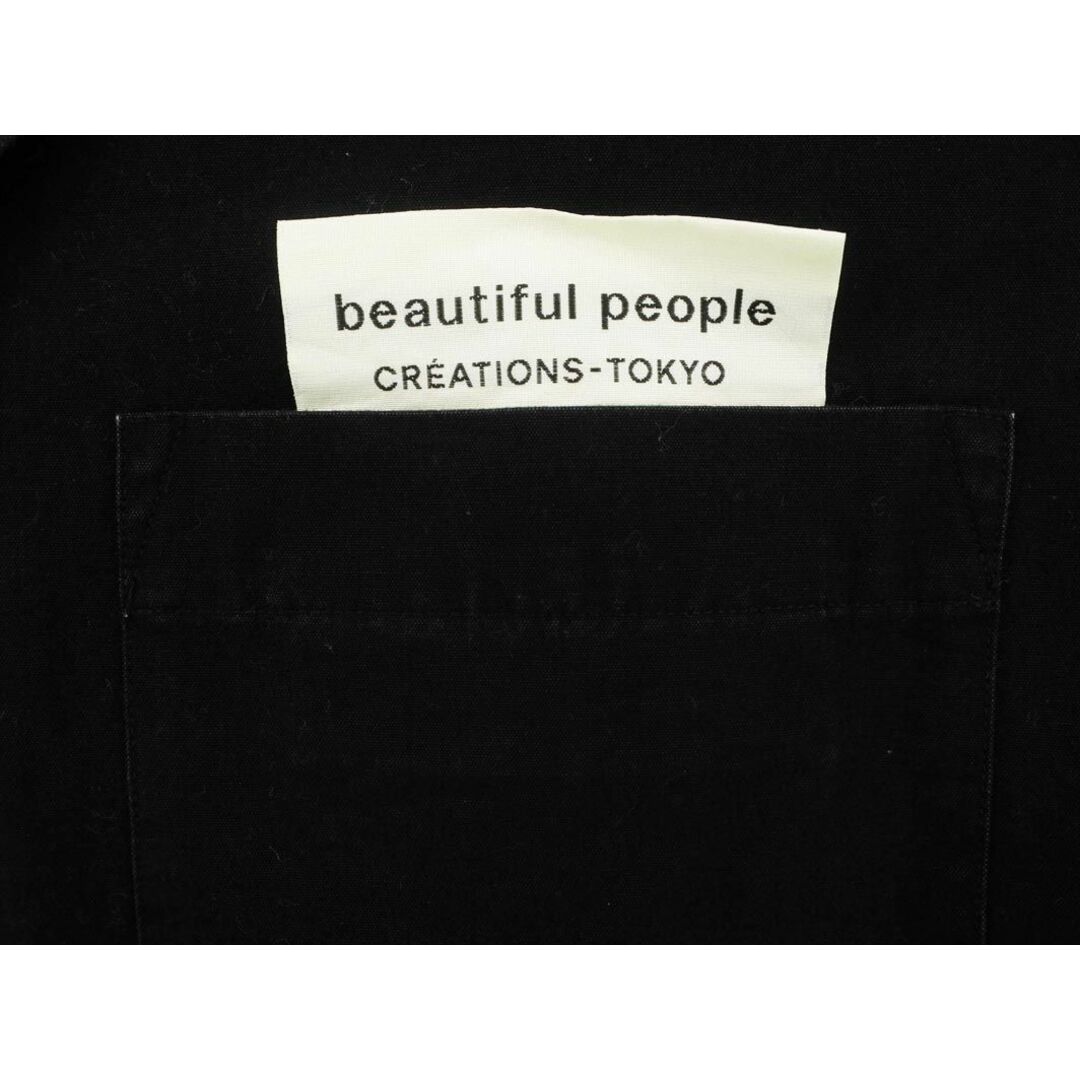 beautiful people(ビューティフルピープル)のBEAUTIFUL PEOPLE ビューティフルピープル オープンカラー シャツ size36/黒 ■◆ メンズ メンズのトップス(シャツ)の商品写真