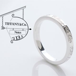 Tiffany & Co. - 極美品 TIFFANY ティファニー ノーツナロー リング Tiffany & Co. - 極美品 TIFFANY ティファニー ノーツナロー リング