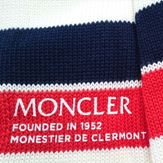 MONCLER(モンクレール)の●新品/正規品● MONCLER 袖ロゴ トリコロール ニット レディースのトップス(ニット/セーター)の商品写真