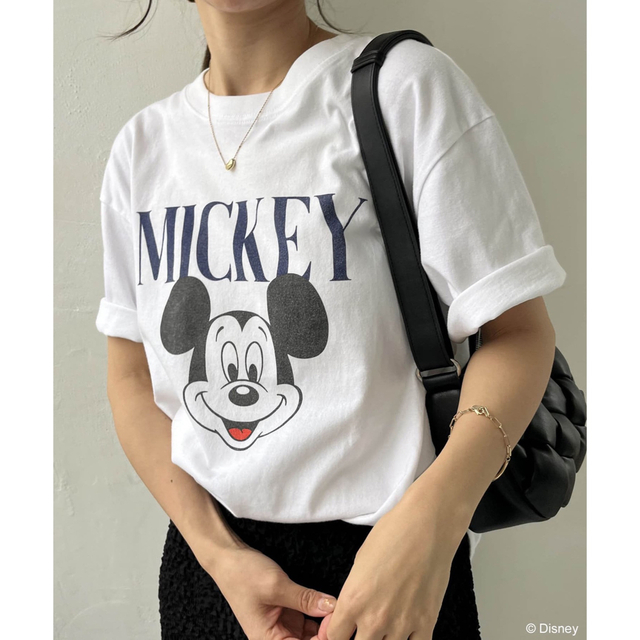 CAPRICIEUX LE'MAGE(カプリシューレマージュ)のCAPRICIEUX LEMAGE   MICKEY Tシャツ (白) レディースのトップス(シャツ/ブラウス(半袖/袖なし))の商品写真