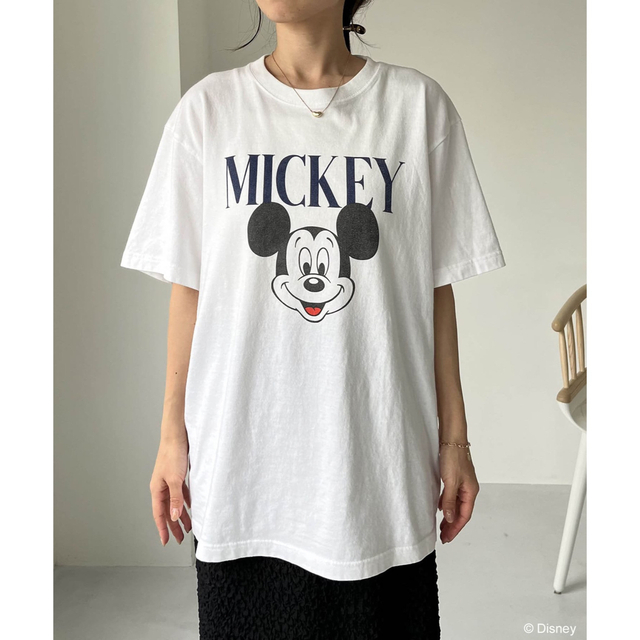 CAPRICIEUX LE'MAGE(カプリシューレマージュ)のCAPRICIEUX LEMAGE   MICKEY Tシャツ (白) レディースのトップス(シャツ/ブラウス(半袖/袖なし))の商品写真