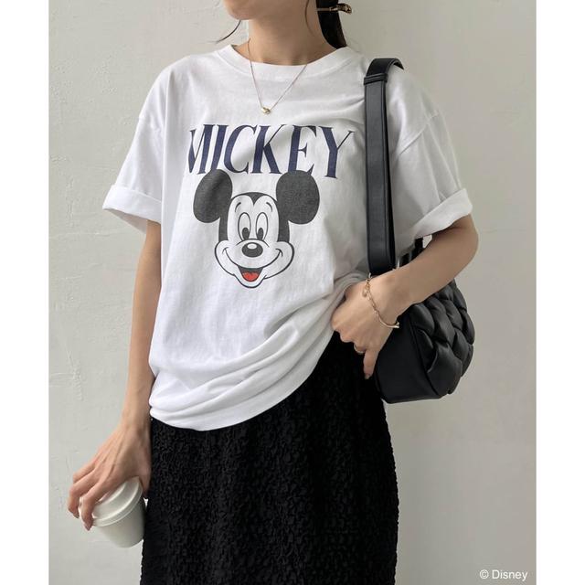 CAPRICIEUX LE'MAGE(カプリシューレマージュ)のCAPRICIEUX LEMAGE   MICKEY Tシャツ (白) レディースのトップス(シャツ/ブラウス(半袖/袖なし))の商品写真