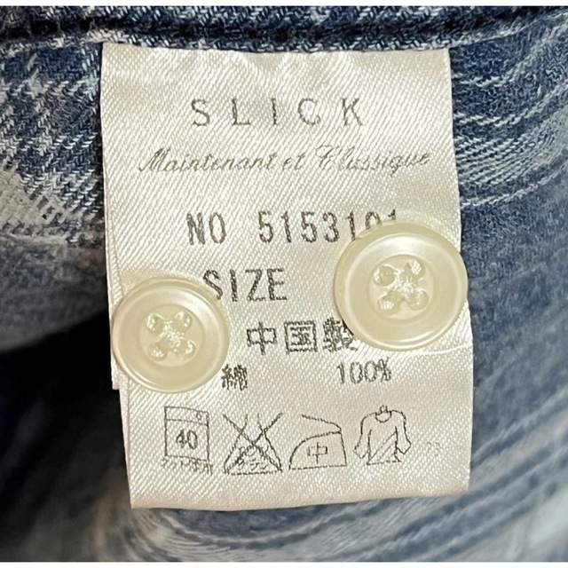 SLICK(スリック)のSLICK インディゴチェックシャツ メンズのトップス(シャツ)の商品写真