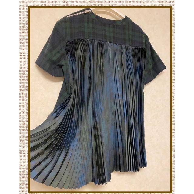Sacai サカイ ♡美品♡ バックプリーツ ブラウス ネル素材 チェック | フリマアプリ ラクマ