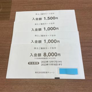 ニシマツヤ(西松屋)の西松屋　株主優待　11,500円分(ショッピング)