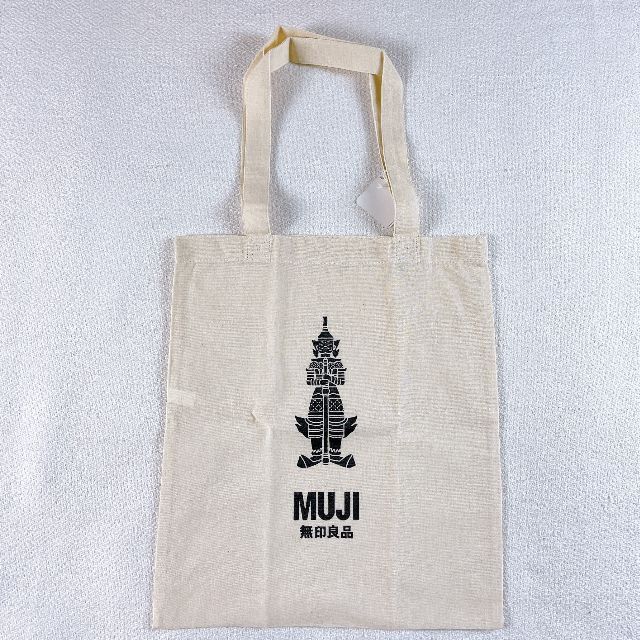 MUJI (無印良品)(ムジルシリョウヒン)のヤック（鬼）柄 単品販売【タイ限定】エコバッグ☆トートバッグ☆無印良品⑥ レディースのバッグ(トートバッグ)の商品写真