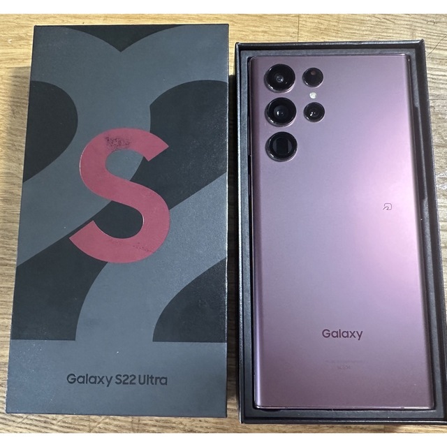 SAMSUNG Galaxy S22 Ultra SCG14 バーガンディ - スマートフォン本体