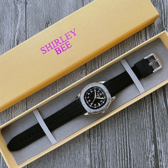 819 箱付き 海外限定 SHIRLEY BEE 高級 抜群 腕時計 ブラック
