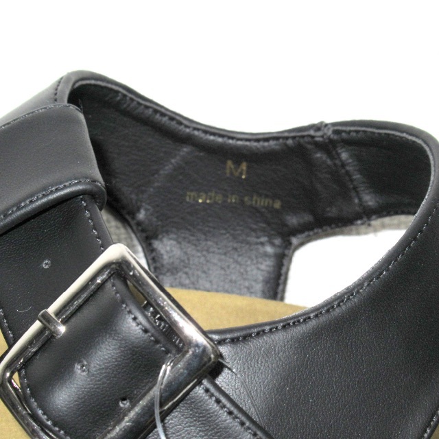 STUDIO CLIP(スタディオクリップ)の新品【スタディオクリップ】楽々コルクグルカサンダル ブラック 23.5 レディースの靴/シューズ(サンダル)の商品写真
