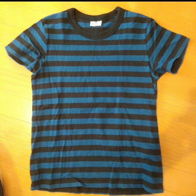 UNIQLO(ユニクロ)のUNIQLO U ボーダーTシャツ　綿100％　Lサイズ レディースのトップス(Tシャツ(半袖/袖なし))の商品写真