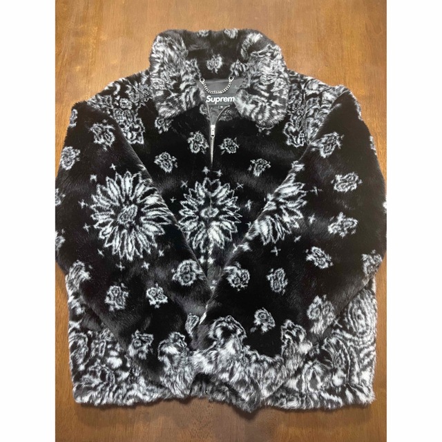 supreme 21ss faux fur bomber 黒 XL